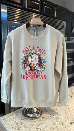 Dolly Parton Ladies Christmas Sweatshirt - Ladies Medium 