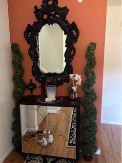 Entry cabinet and mirror