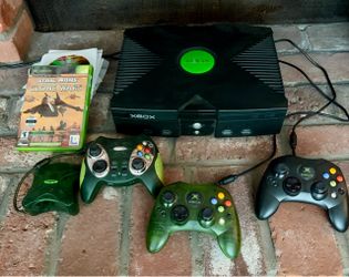Original Microsoft Xbox Console Bundle + 3 Controllers, Games & Accessories