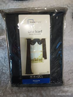 Black Sheer Window Scarf