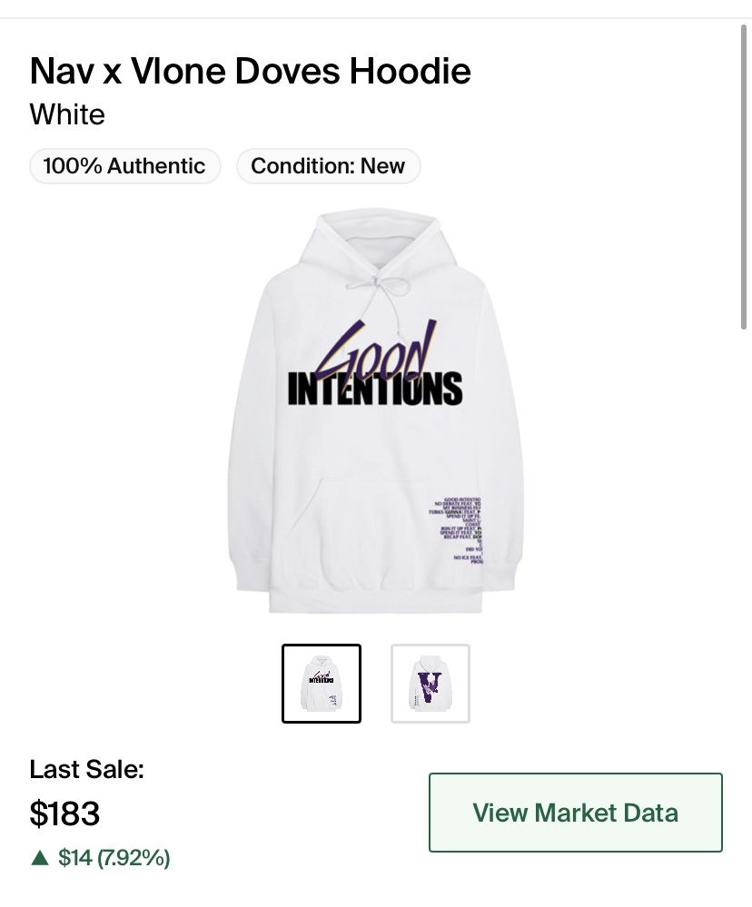 VLONE X NAV “GOOD INTENTIONS” Hoodie