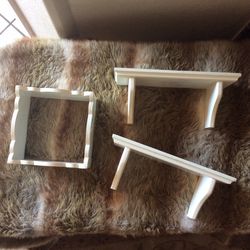 Matching Small White Shelves