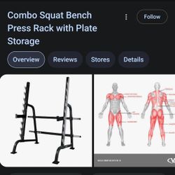 Sawtooth Style Body Solid Combo Bench Press Squat Rack
