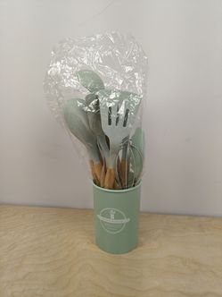 12 Piece Kitchen Utensil Set - Seafoam