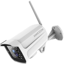 Outdoor Security Camera, 1080P WiFi Camera Surveillance Cameras, IP Camera with Two-Way Audio, IP66 Waterproof, Night Vision, Motion Detection, Activi