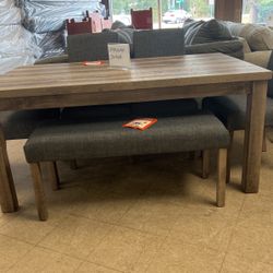 Table and four chairs 599 bench $99