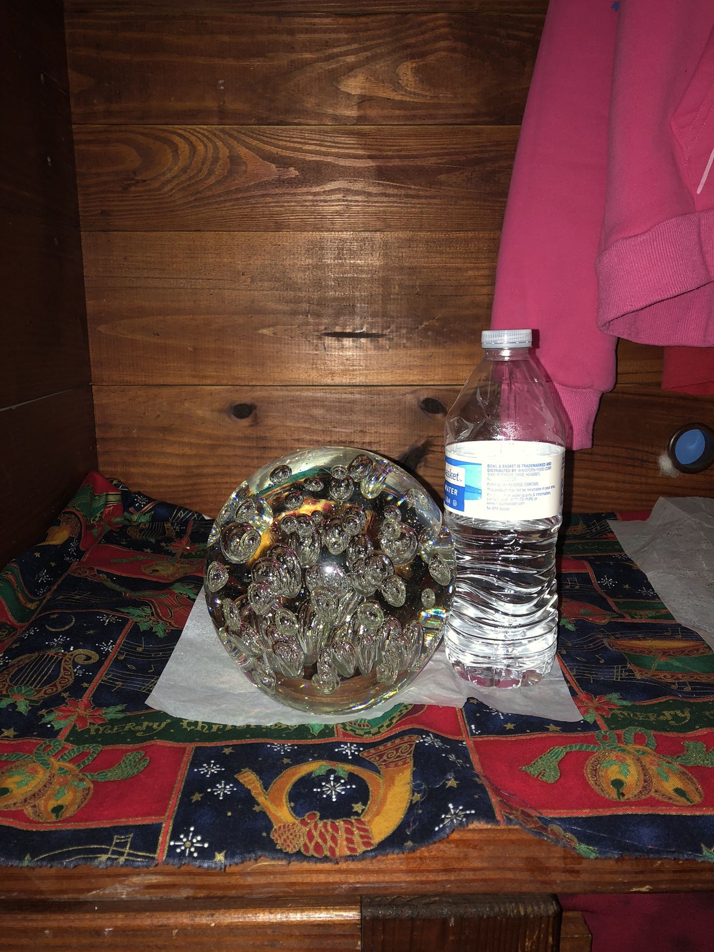 Art Glass Controlled Bubble Paperweight Sphere