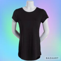 SZ 3x NWT black ultra soft tunic T-shirt poof! New York 