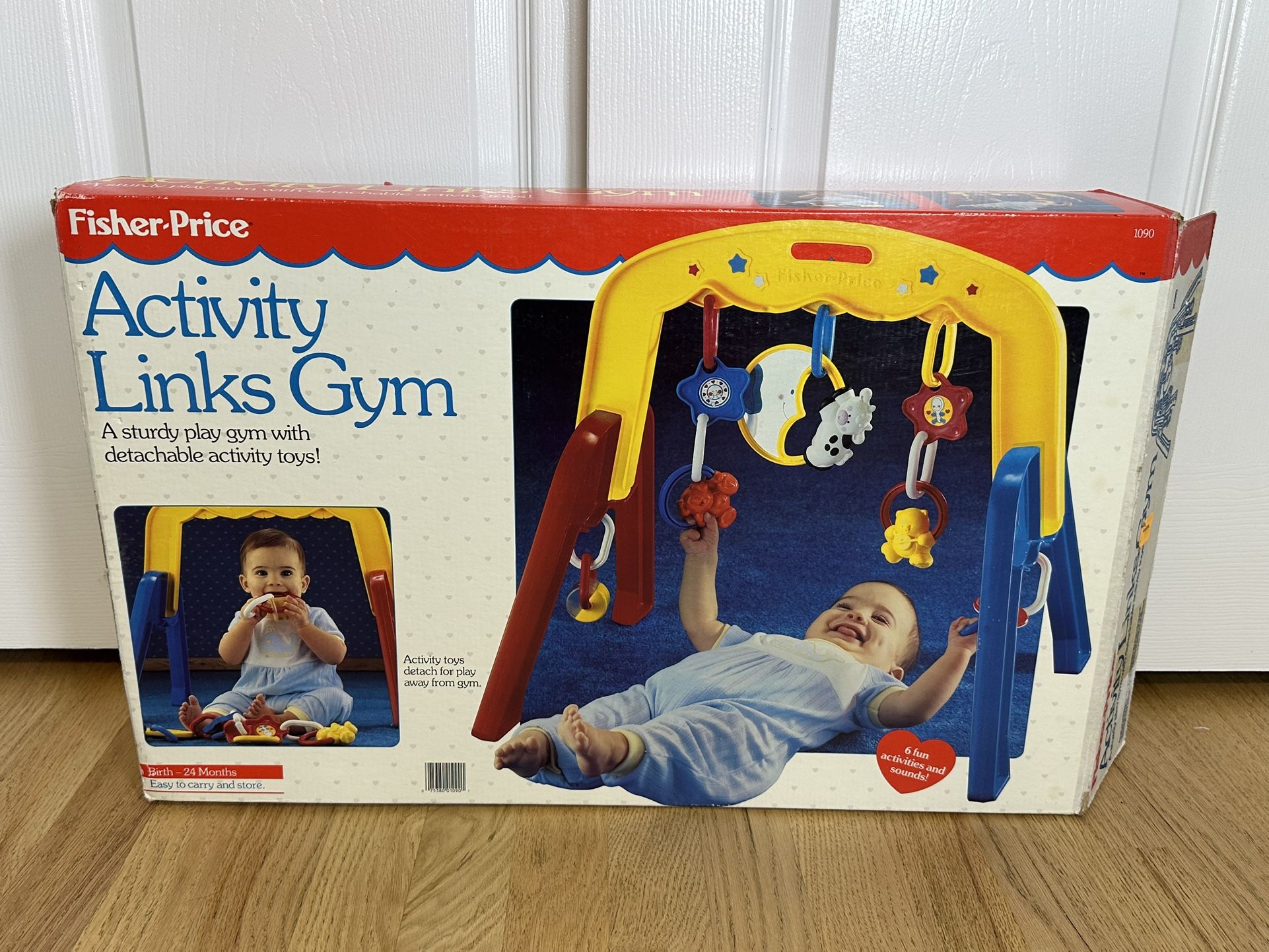 Vintage 1991 New In Box Fisher-Price Baby Activity Links Gym Hey Diddle Diddle Animals Mirror Moon Cute
