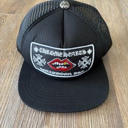 Black Chrome Heart Trucker