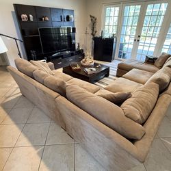 Sectional Sofa ,  Coffee Table And TV Stand Decorative Wall 