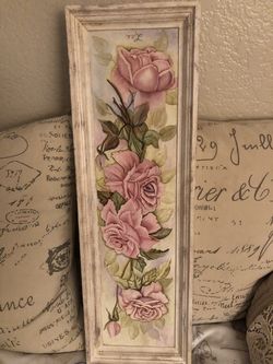 Painting On Heavy Board Of Roses