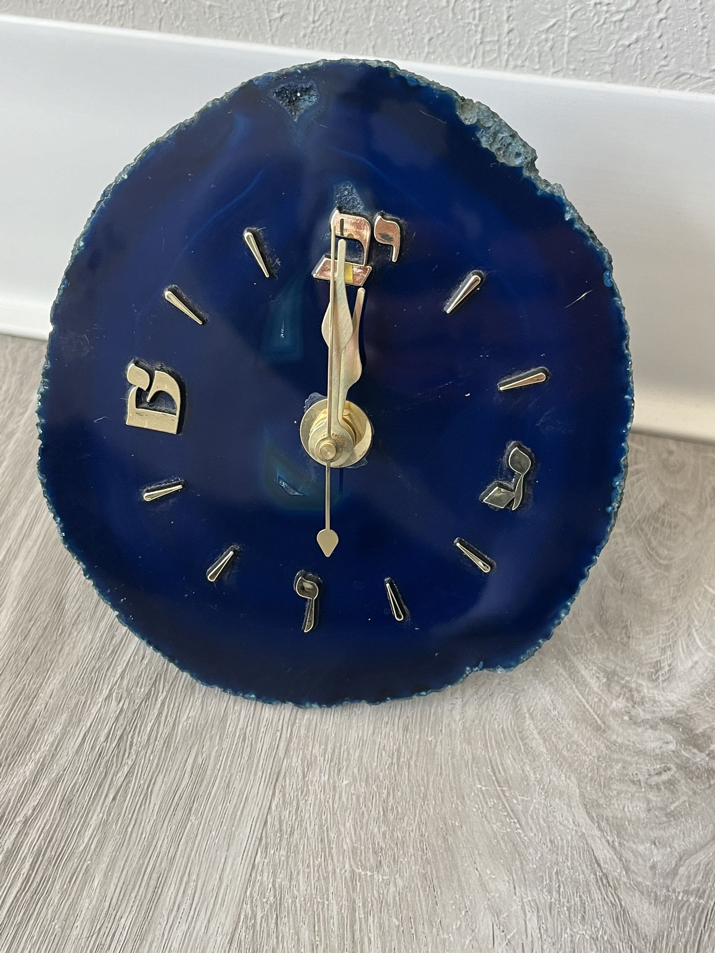 Blue Quartz Geode Clock