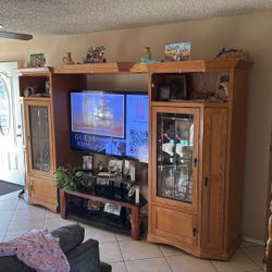 Brown Entertainment System For Sale 150 Bucks Everything Works 