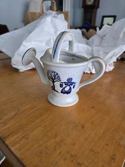 VTG METLOX POTTERY POPPYTRAIL GREEN HOMESTEAD PROVINCIAL WATERING CAN Farmhouse