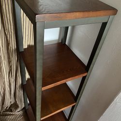 Metal And Wooden Bookshelf