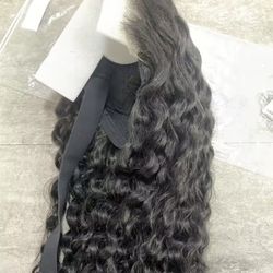 20 inches glueless HD Lace Frontal Wig Human Hair Brazilian Loose Deep Waves Curly Wigs Lace