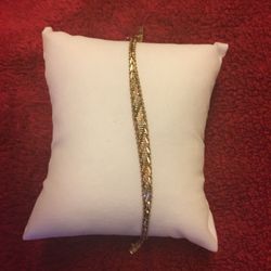 14K Tri-Color Bracelet (Pure Gold)