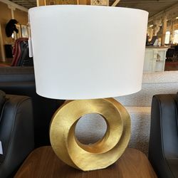 Gold Circle Lamp