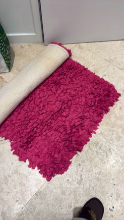 Shaggy ruffle rug - hot pink 3x5