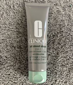 NEW CLINIQUE ALL ABOUT CLEAN 2 IN 1 CHARCOAL MASK + SCRUB $10!!