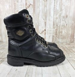 Harley Davidson Black Leather Logging boots