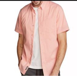 Men's Short Sleeve Gingham Button-Down Shirt