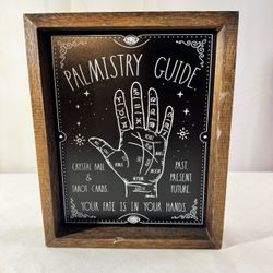 Rae Dunn Palmistry Guide Framed Wall Sign
