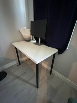 IKEA table and monitor
