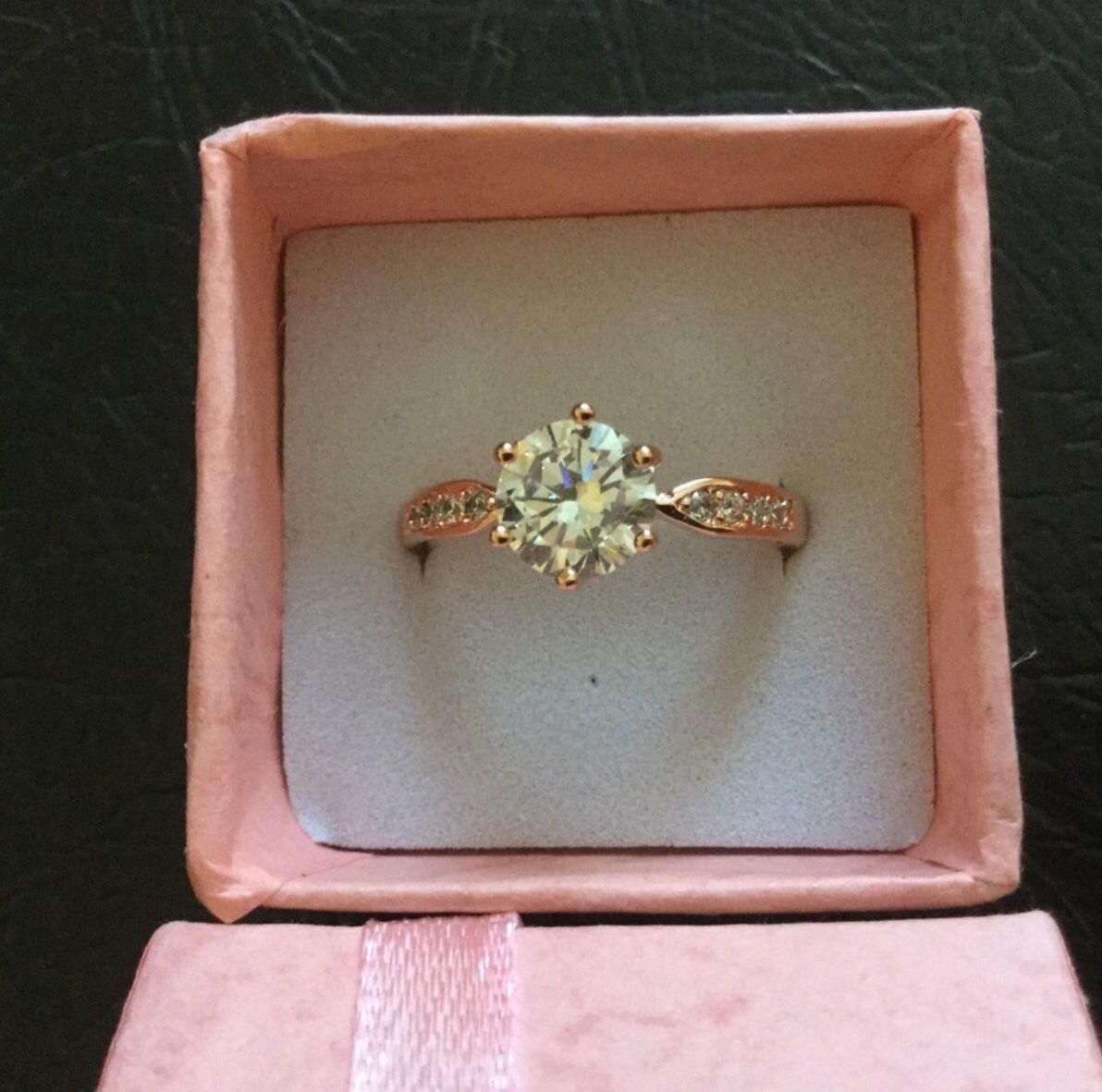 18K Rose Gold Engagement Ring.
