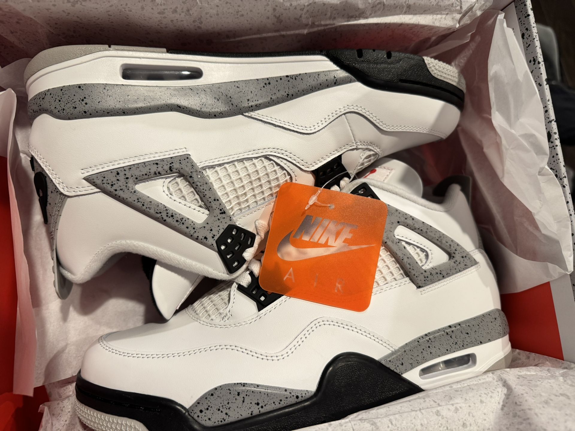 Nike Jordan Retro 4s White Cement M 9.5 Brand New Authentic