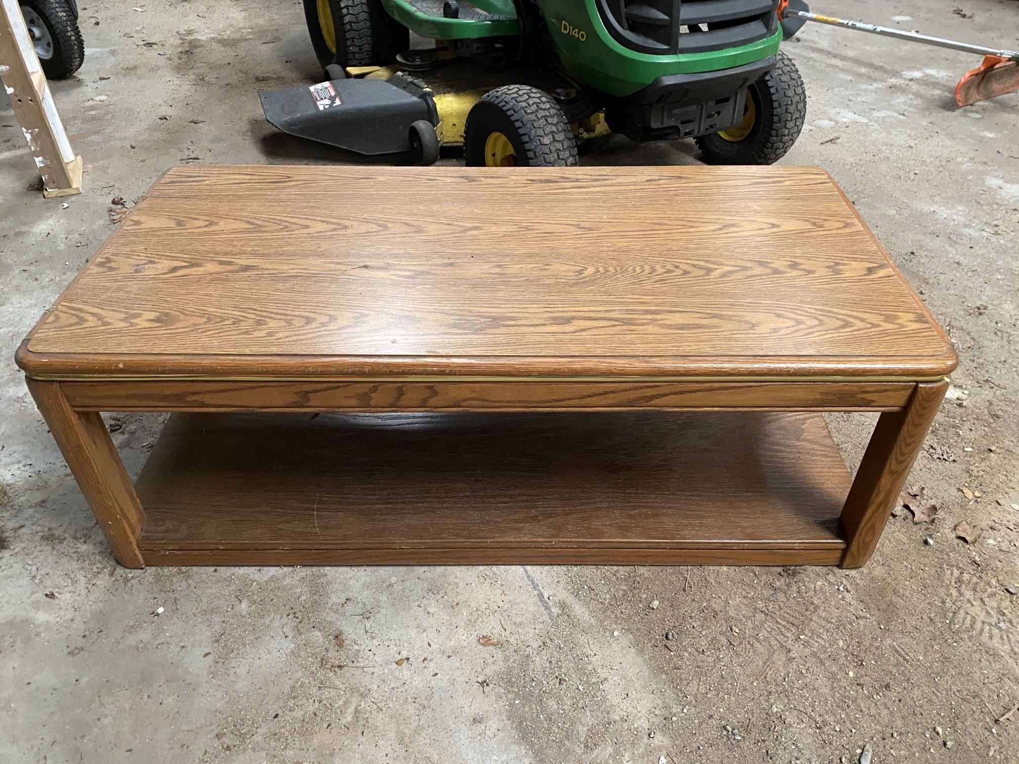oak coffee table and end table perfect condition