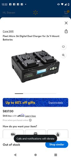 Fleet Micro 3a Digital Duel Charger For 2x V-moynt Battery 