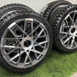 NEW 24 inch status wheels wrapped in atturo xt  tires 285/40R24. 6 lug gm bolt pattern