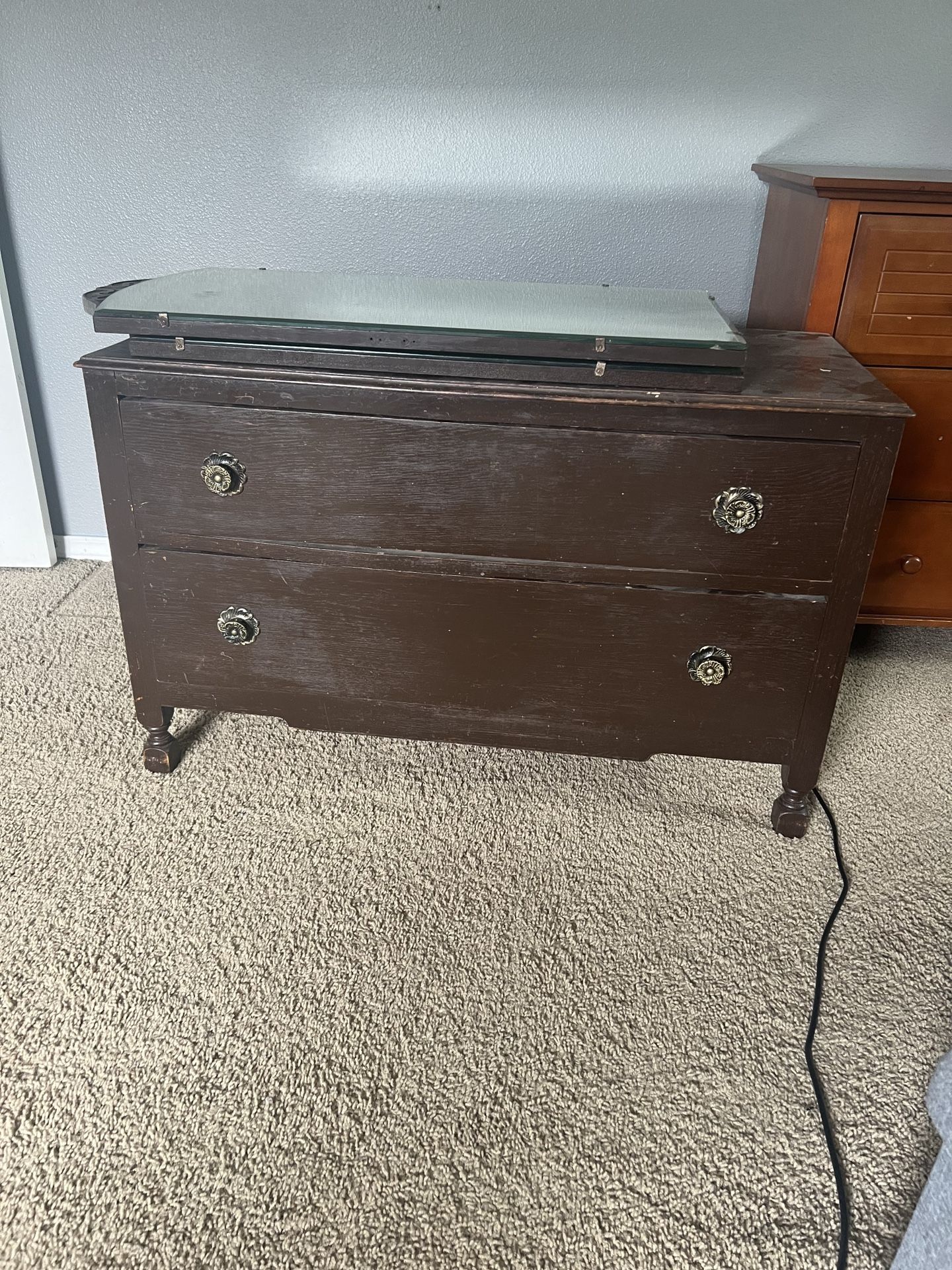 Antique Vanity Set w/ Mirrors
