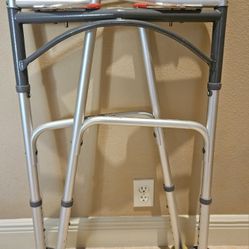 (1) Drive Medical Deluxe Two Button Folding Adjustible Walker 