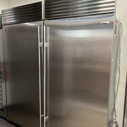 Sub Zero 72”wide Refrigerator Side By Side In Stainless Steel 
