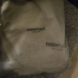 Essentials Fear Of God Size:Large Mens Light Oatmeal Hoodie