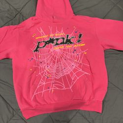 Pink Spider Hoodie Size Large