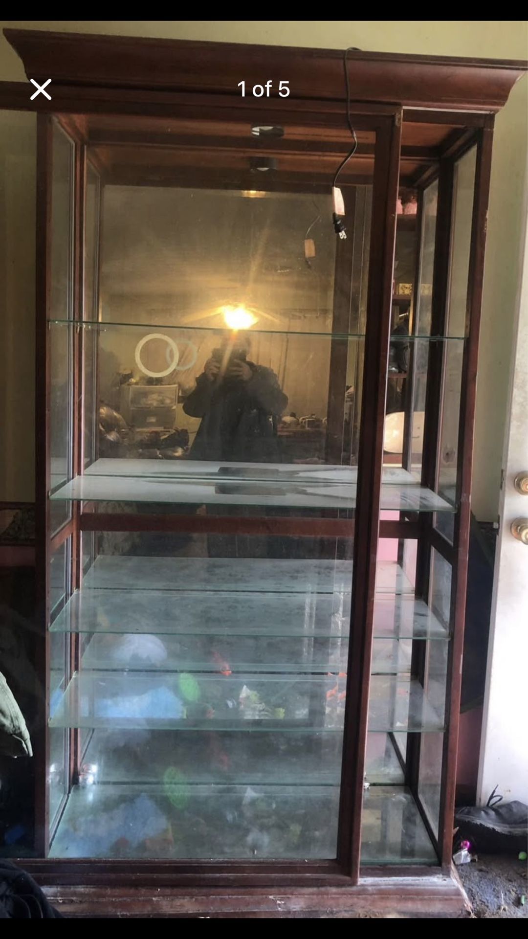 Lighted Glass Display Case