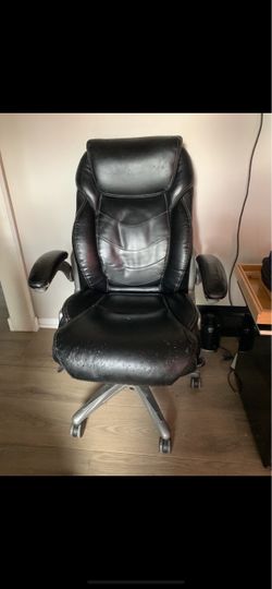 Black Leather High-Back Office Chair