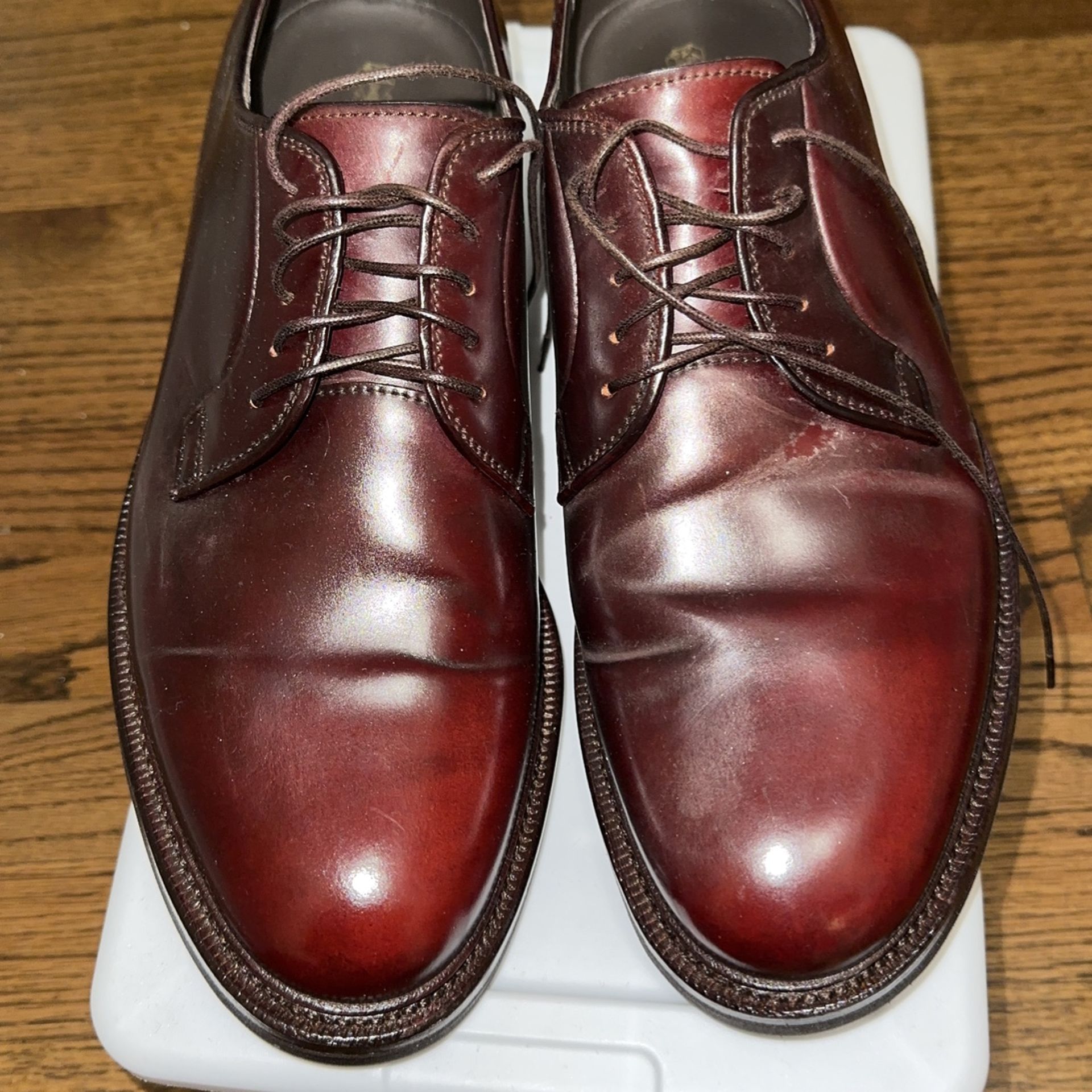 Brunello Cucinelli cordovan shell derbies Blucher in Shell Cordovan | Shop Sid Mashburn main image 2
