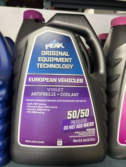 VIOLETPEAK ORIGINAL EQUIPMENT TECHNOLOGY™ ANTIFREEZE + COOLANT 50/50 PREDILUTED FOR EUROPEAN VEHICLES 