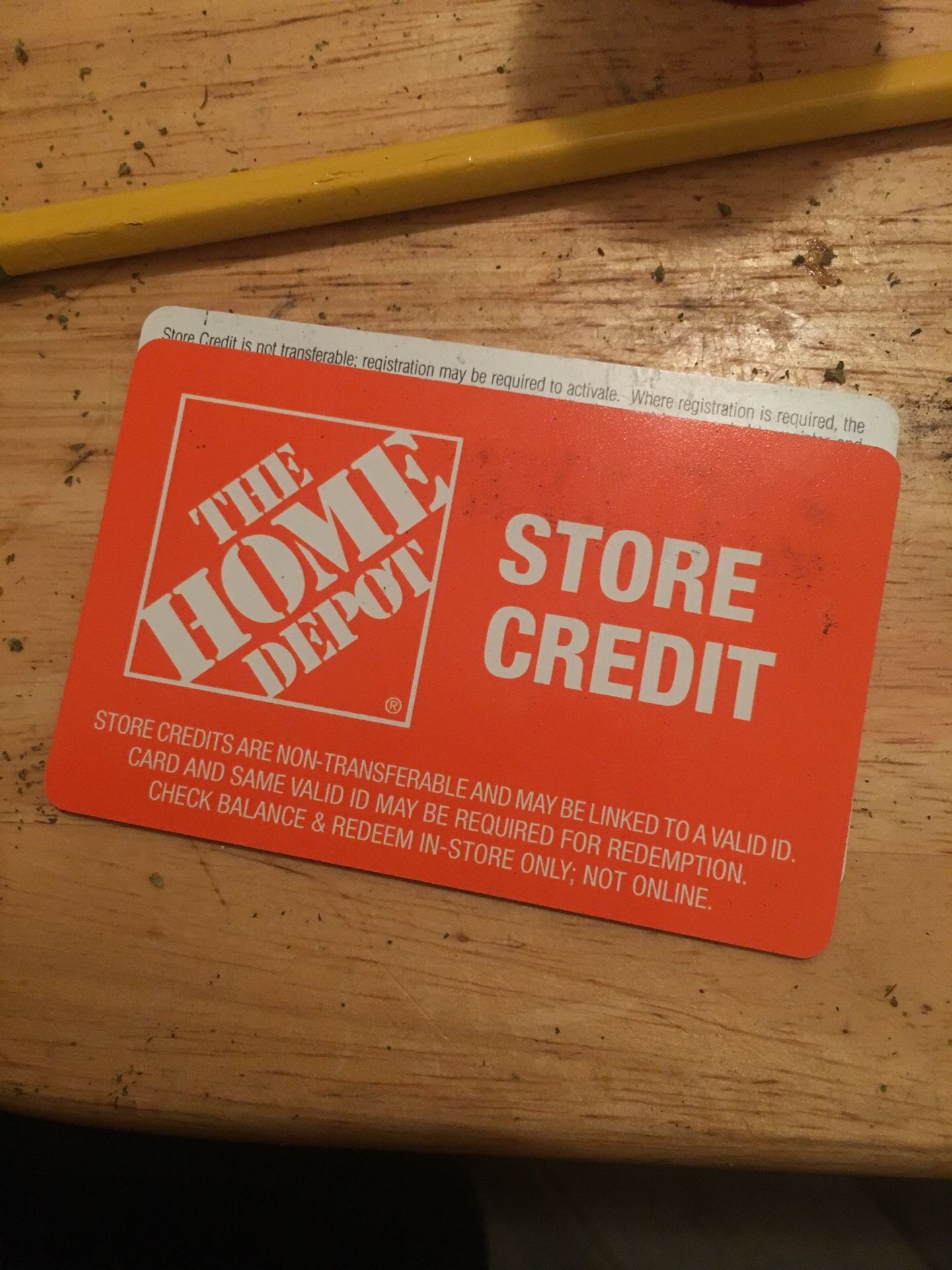 home depot store credit