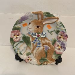 Fitz and Floyd bunny plate