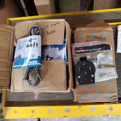 Appliance 4 Prong Plugs and 3 Prong Wire 