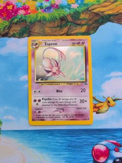 Espeon Holo Rare Neo Discovery Pokémon Card 1/75 LP