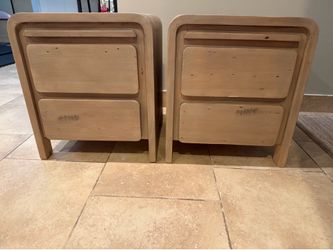 Pair of Pottery barn Bedford Reclaimed Wood Nightstands