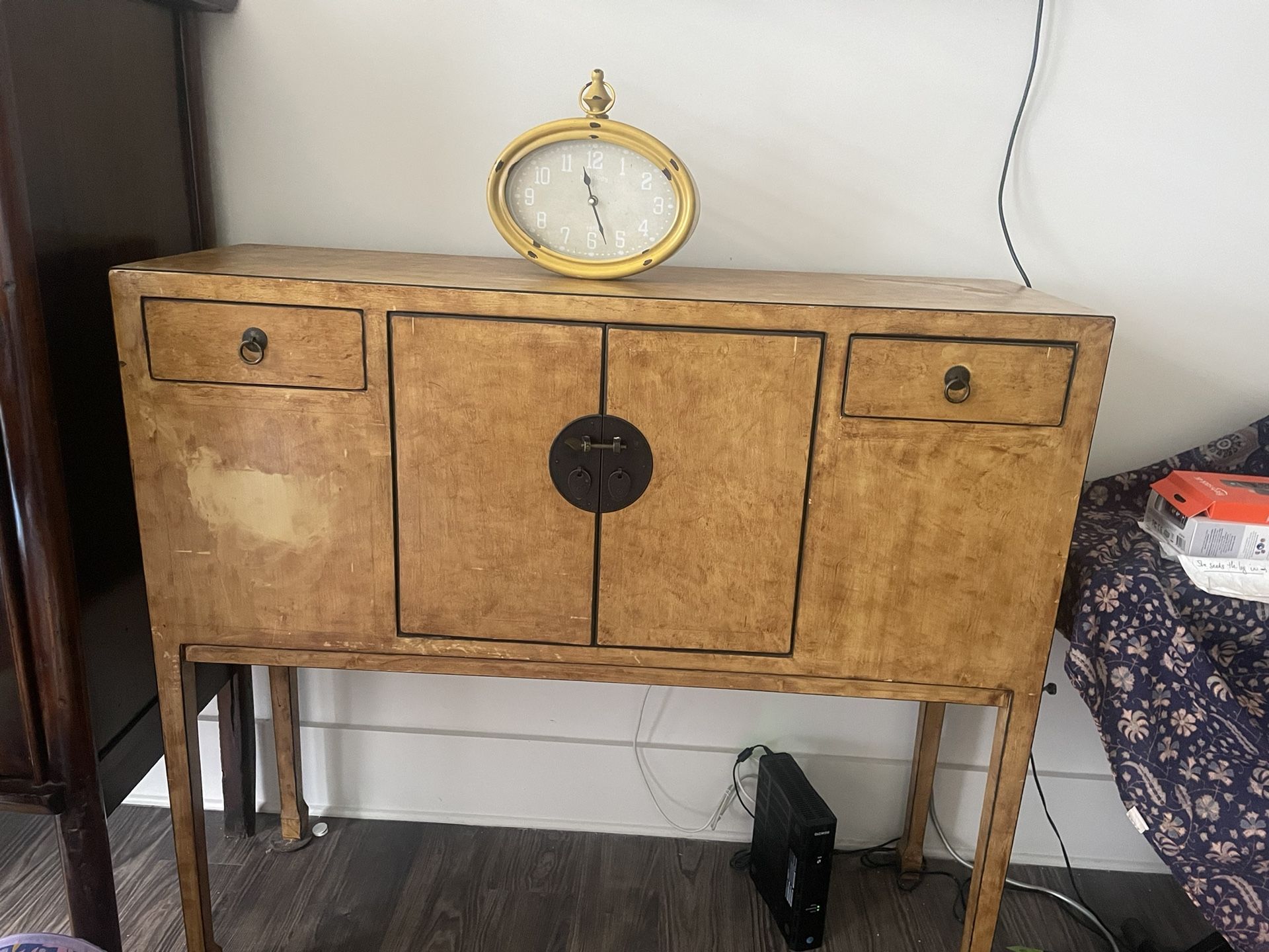 Antique Indian Wood Cabinet β Moving Sale! Unique Vintage Charm