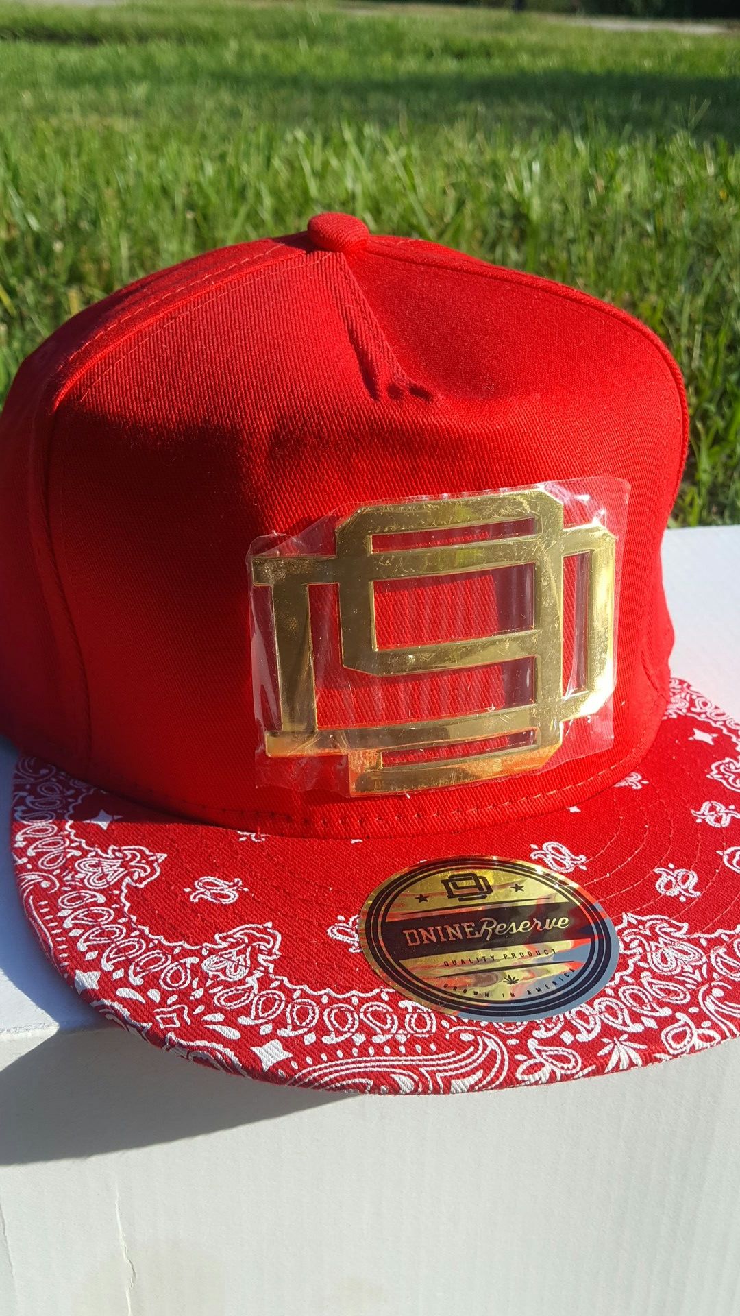D9 Reserve snapback red paisley blood bandana Piru gang California Compton